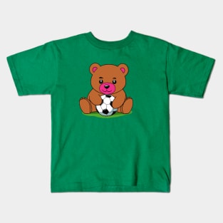 Little Bear soccer player Kids T-Shirt